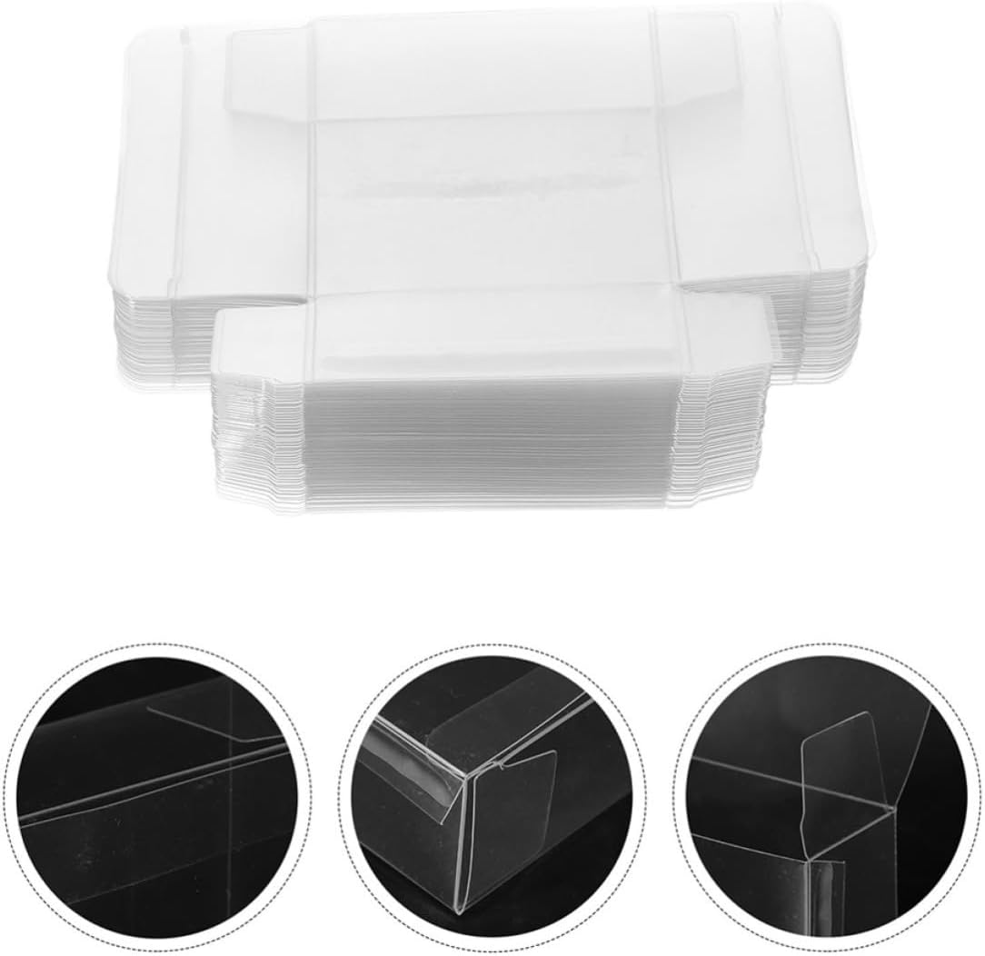 SHOWERORO 100pcs Small Packaging Boxes Pvc Cube Gift Boxes Tear-resistant Design for Weddings and Birthday Parties Favor Packaging