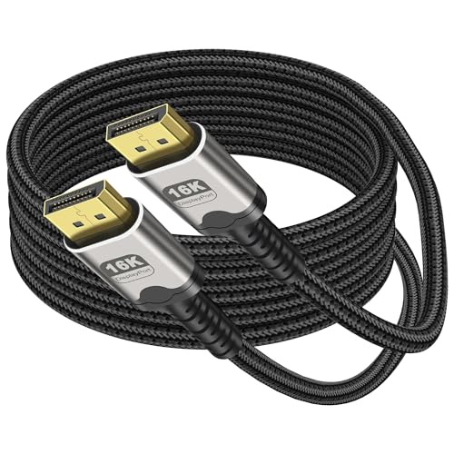 Cable DisplayPort 2.1 de 80Gbps con soporte HDR y DSC para monitor gaming 16K