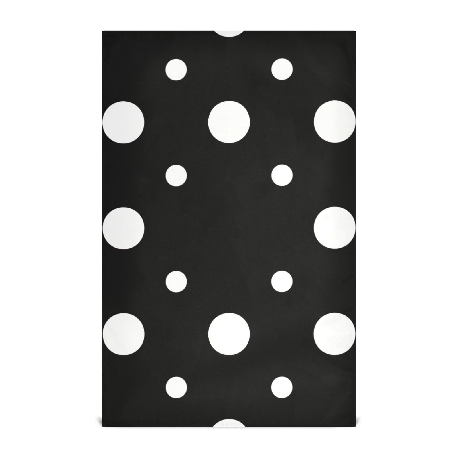 Chiffons de cuisine à pois blancs GAIREG lot de 6 serviettes 71x45,7 cm