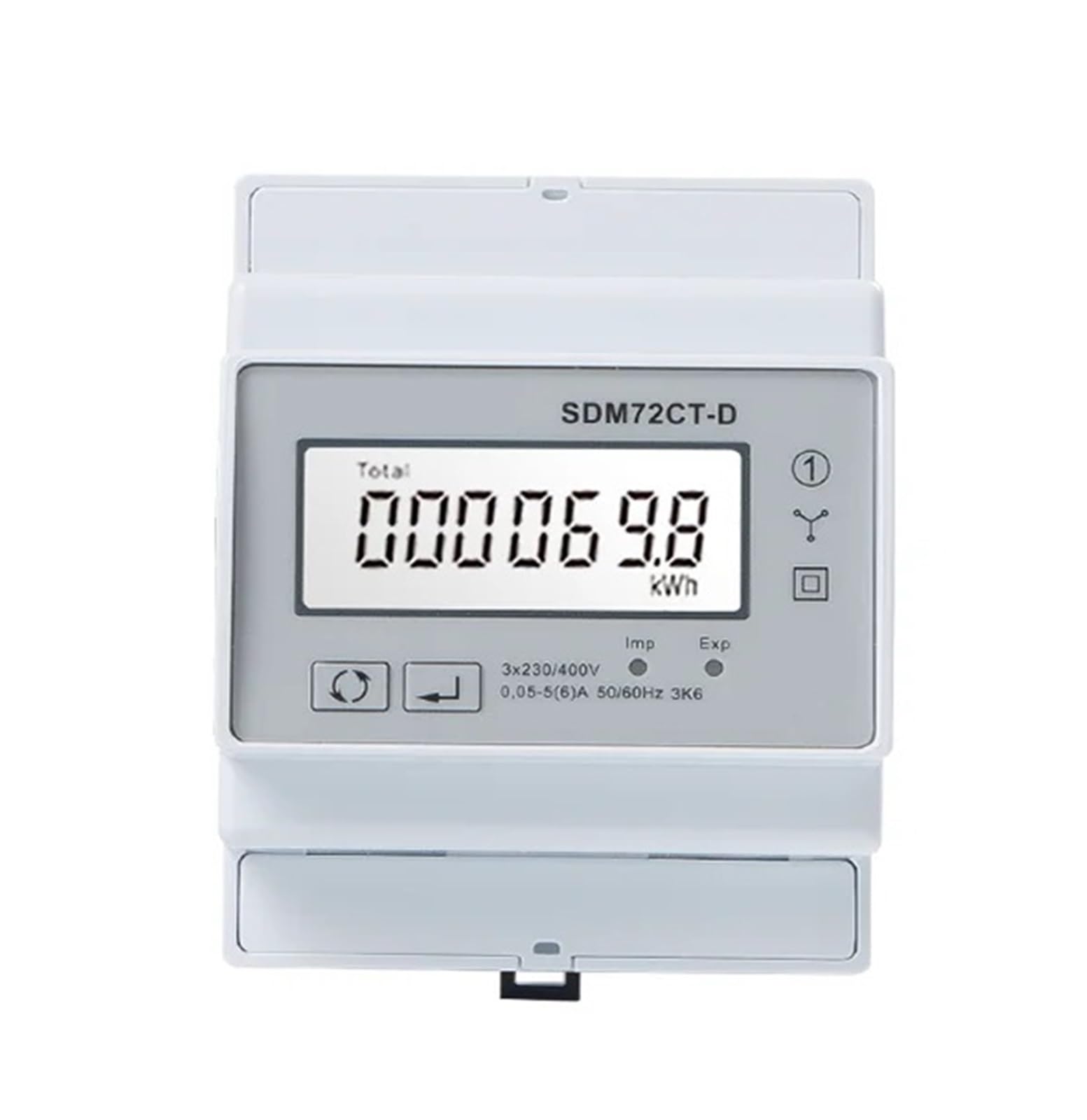 TBZOQAID Energy Meter SDM72CT-D Three Phase Four Wire Din Rail 1A/5A CT Connected