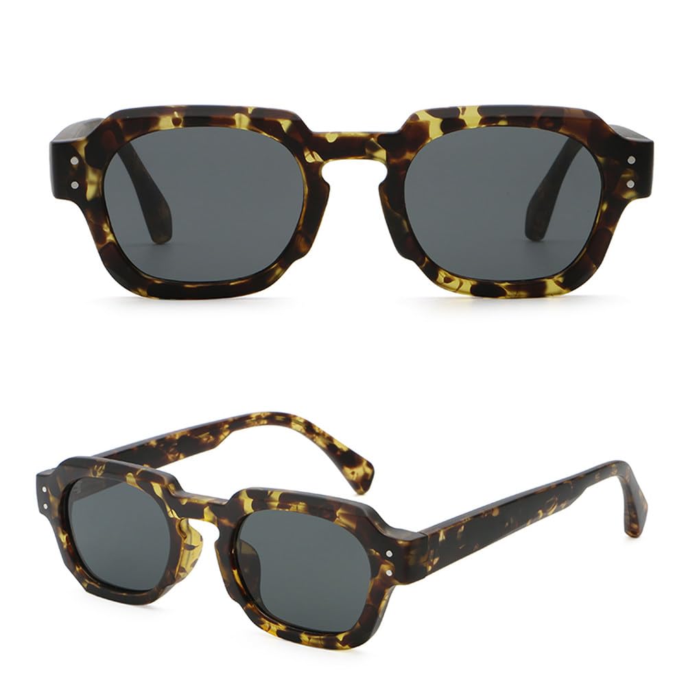 czarne kwadratowe okulary przeciwsłoneczne retro damskie octanowe brązowe szare męskie okulary przeciwsłoneczne uv400 unisex akcesoria męskie