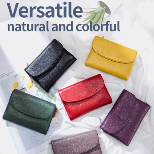 Joyfullygo Wallet, Unisex Pebble Leather Wallet, Genuine Leather Coin Purse with With Rfid Anti-Theft Protection (J)2