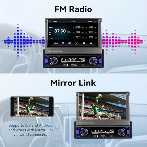Radio para auto UNITOPSCI con pantalla táctil 7 pulg miniatura 5