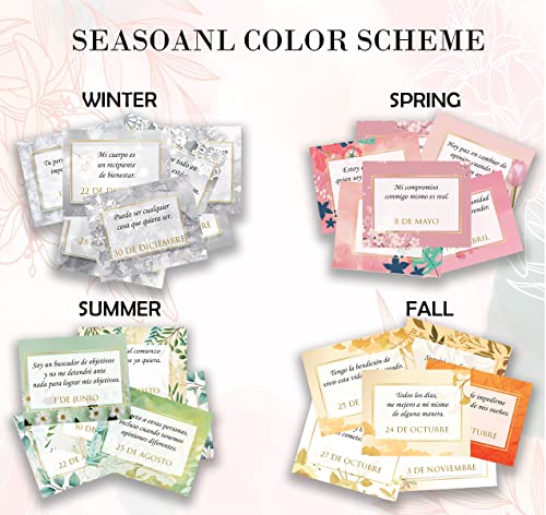 Spanish Motivational Calendar | Daily Flip Calendar With 365 Inspirational Spanish Affrimation Cards | Inspirational Desk Decor Office Decor | Inspirational Gifts | Affrimation Cards #TOP4