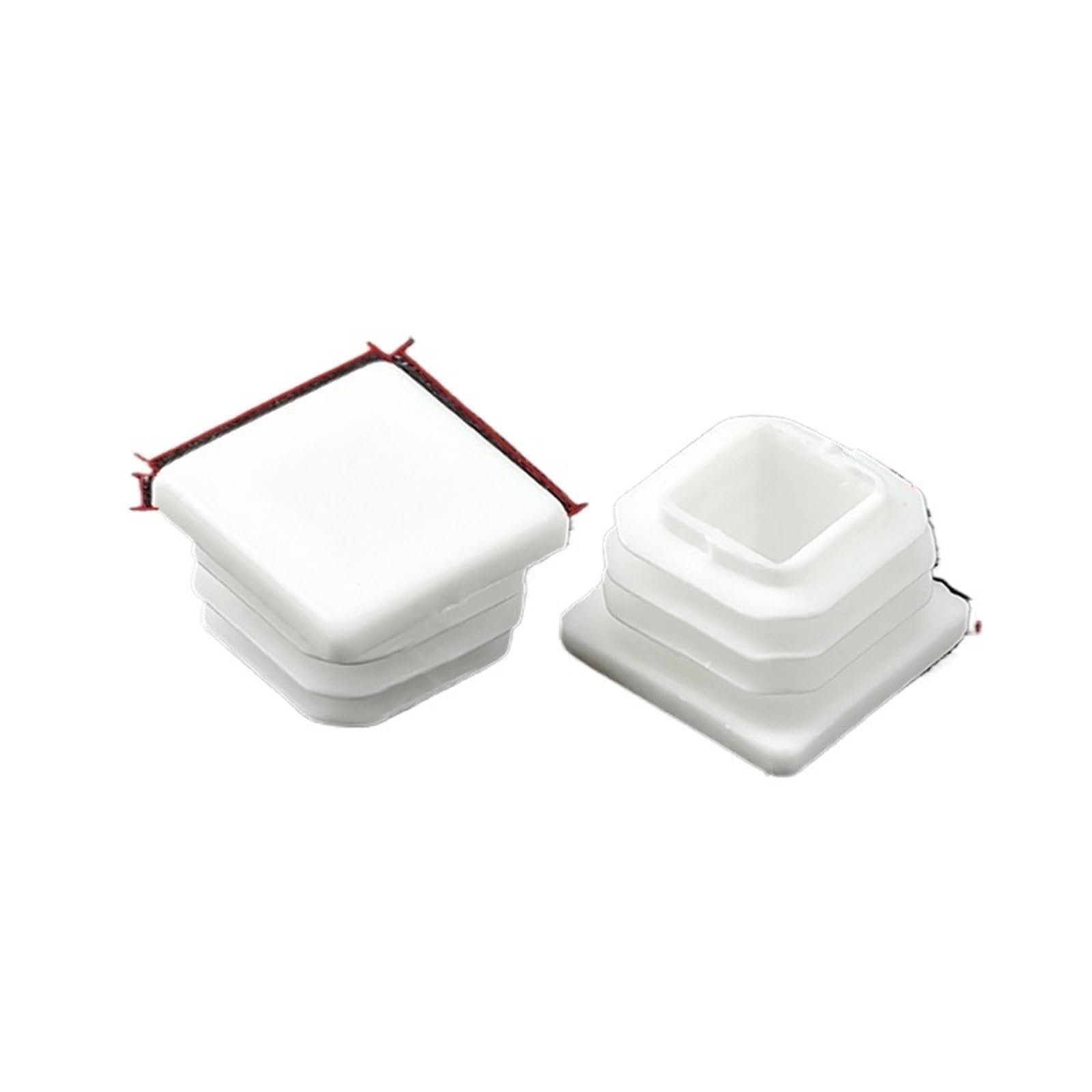 Dasjkdi One Color 100Pcs White Plastic Blanking End Cap Pipe Tube Inserts Plugs Bung Cover For Plumbing Systems