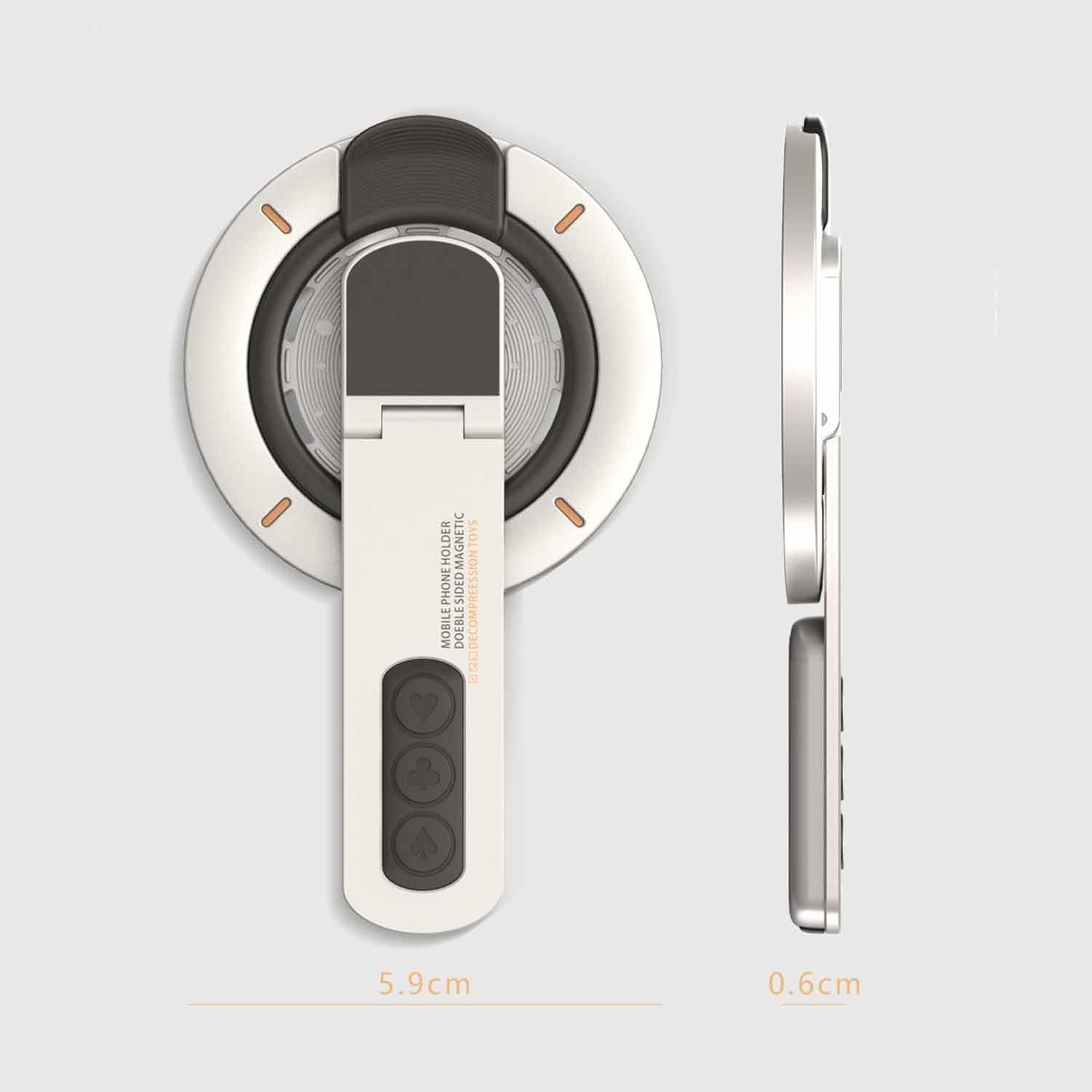 Magnetic Phone Stand,Luminous Double-Sided Magnetic Suction Can Be Rotated 360°,Portable Zinc Alloy Cell Phone Stand,Compatible with iPhone 16 15 14 13 12 Series (Star Gray)