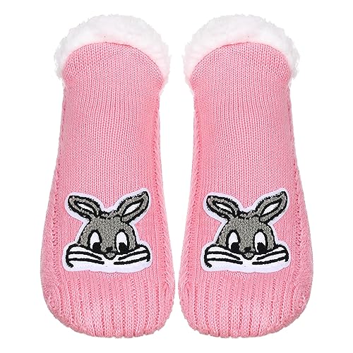 Image of ZYZX Cute Animal Slipper Socks for Women with Grips,Fuzzy Socks Indoor