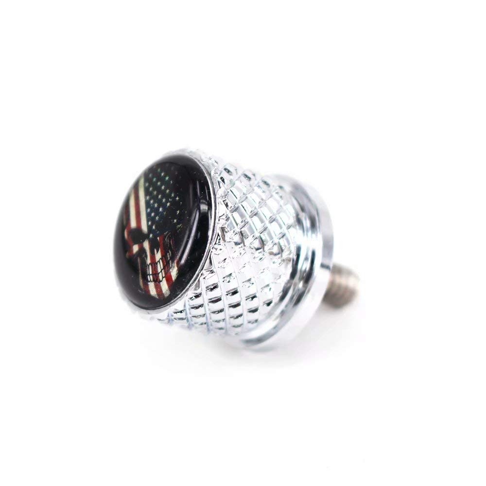 Stainless Knurled Fender Seat Bolt Screw 1/4"-20 Thread Compatible with Harley 1996-2026 Sportster Dyna Softail Touring CVO- American Skeleton