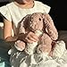 Laila and Lainey Bunny Stuffed Animal - 10.5 Inch Tall Pink Bunny Plush, Weighted Bottom for Independent Sitting, Safety Certified Rabbit Stuffed Animal