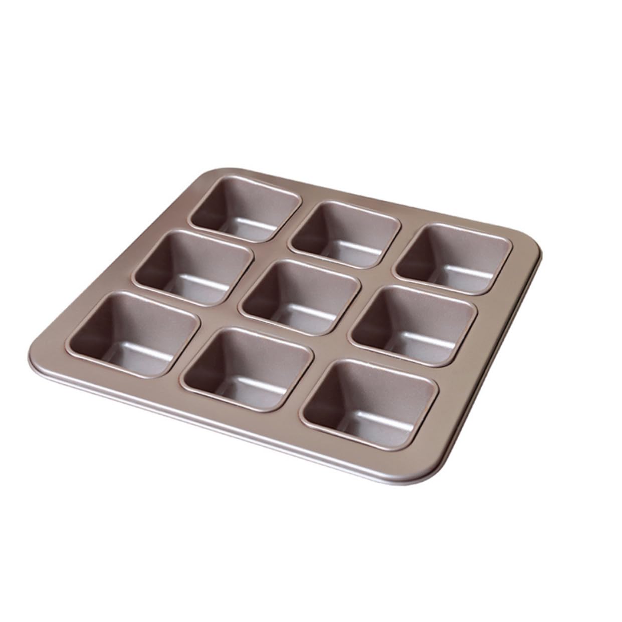 GLEAVI Moule à Pâtisserie Carré Antiadhésif 9 Compartiments Acier Carbone Revêtement Uniforme Cuisson Maison Cuisson Four