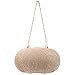 Sasairy Femme Elégante Pochette pour Soirée Portefeuille Mini Sac à Main de Mariage Cocktail Party Bal avec Chaîne Détachable,Doré, Doré, 18x11x7cm
