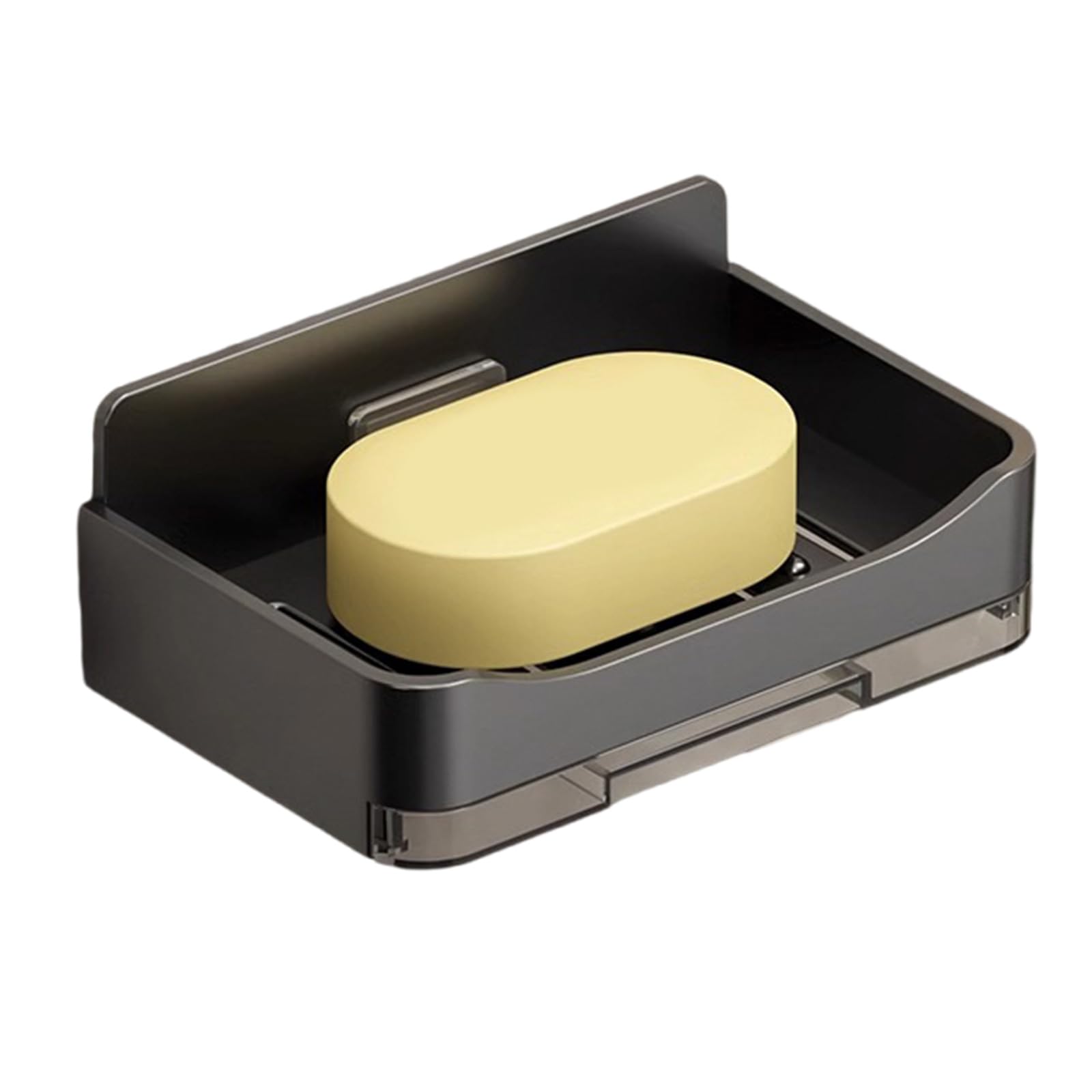 Soap Container for Shower Sink Drain Rack Practical Sponge Holder Bathroom Counter Organiser with Draining Tray Bathroom Countertop Soap Tray