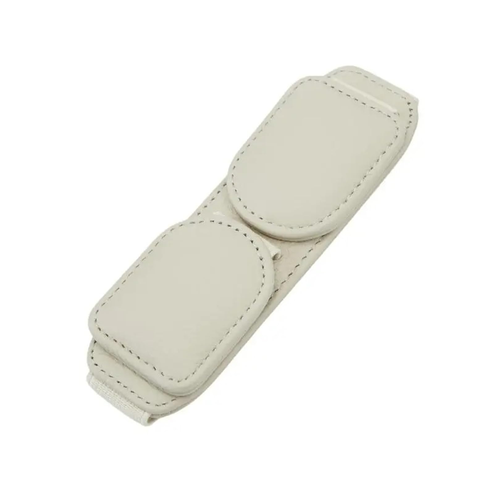 Porta Occhiali Interno Auto Supporto per Occhiali da Sole per Visiera Dell'auto Clip per Gancio per in Pelle Magnetica per Accessori(Beige)