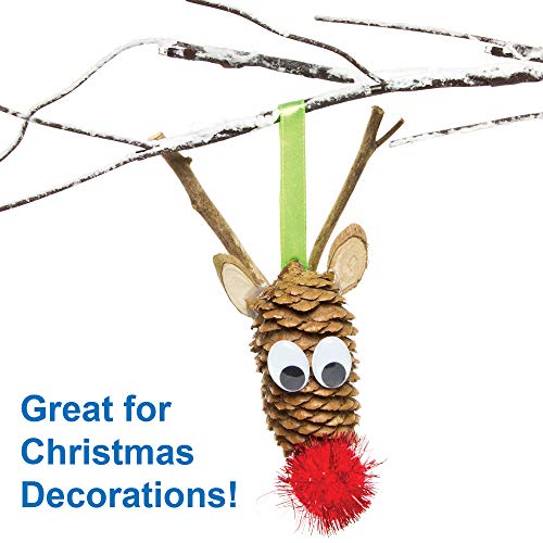 Piñas largas para centros de mesa rústicos de Navidad y manualidades familiares 7