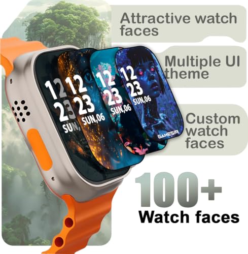 Image of 1.83 inch AMOLED Bluetooth Calling Smartwatch with 100+ Sports Modes, IP67 Water Resistance & Ocean Band (Orange)