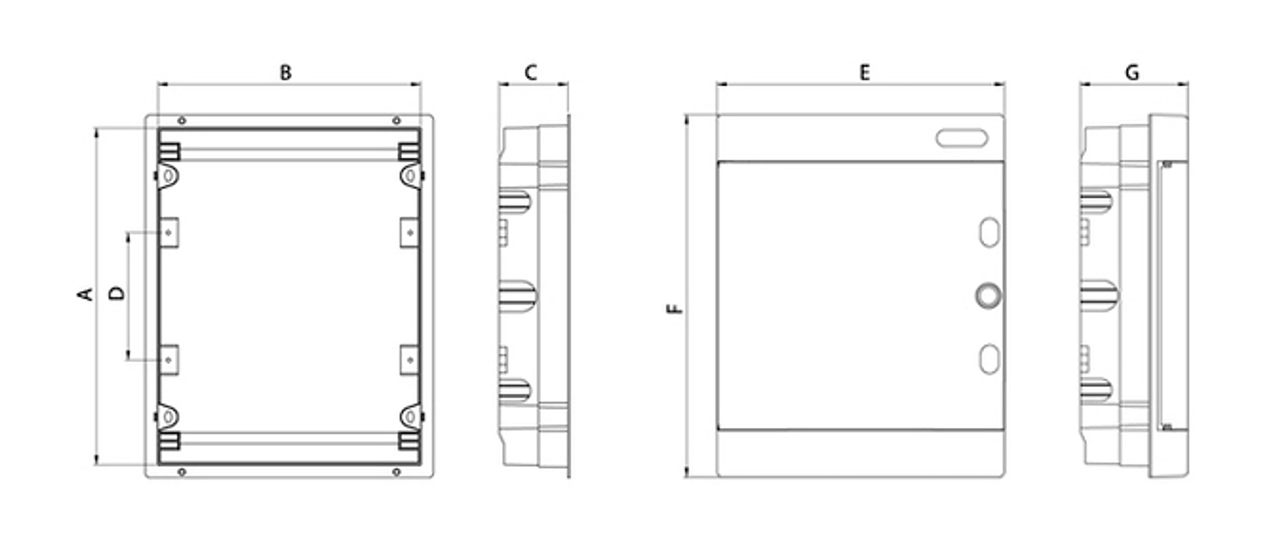 Intratec distribuidor multimedia empotrado IP40, 283x482x70 mm – Blanco RAL 9003, ideal para Smart Home y redes domésticas