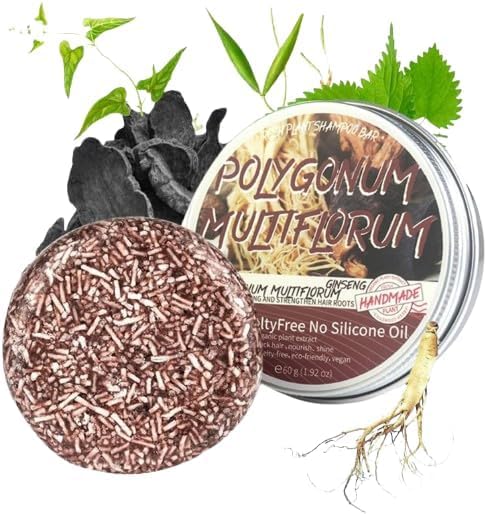 Zyronex Shampoo Bar, Natural Gray Hair Removal Soap, Dark Shampoo Bar for Gray Hair, Unisex (Polygonum multiflorum)