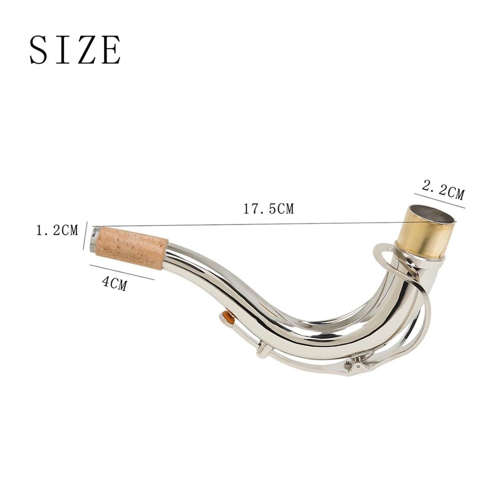 Accesorios para saxofón Saxofón Tenor Con Cuello Doblado, Material De Latón, Piezas De Repuesto Para Saxofón, Boquilla De 27,5mm, Accesorios Para Instrumentos De Viento De Madera