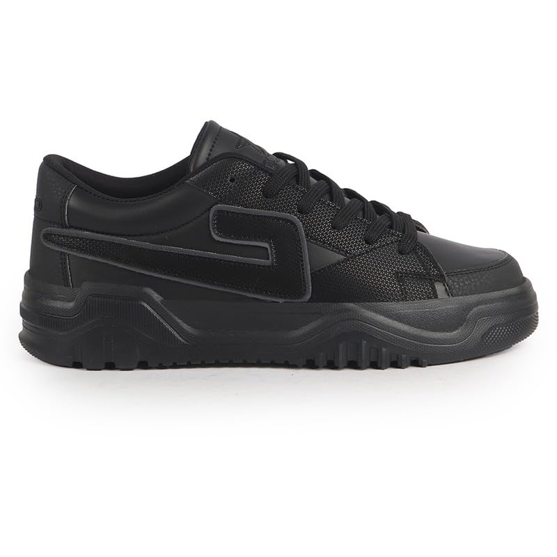 Image of FAUSTO Men's Low Top Chunky Lace-Up Sneaker Shoes|Low Ankle Casual Shoes|All Day Comfortable Sneakers