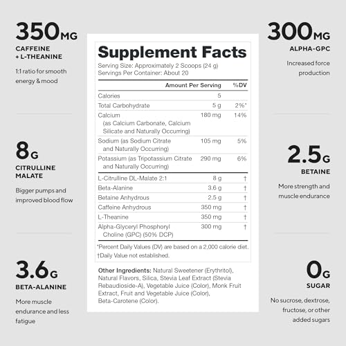 Image of LEGION Pulse Pre Workout - All Natural Nitric Oxide Preworkout Drink to Boost Energy, Creatine Free, Naturally Sweetened, Beta Alanine, Citrulline, Alpha GPC (Pink Lemonade)