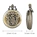 Imagen de Reloj de bolsillo de bronce Reloj de bolsillo con núcleo de cuarzo con tema tallado de Gryffindor