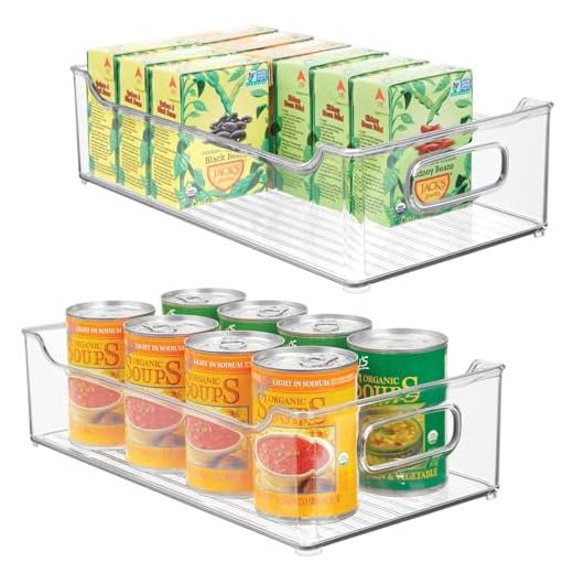mDesign Wide Plastic Kitchen Storage Bins (2-Pack)