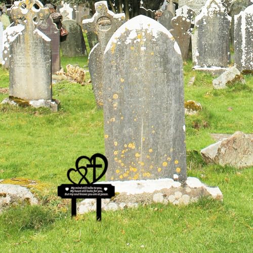 FREEBLOSS Grave Decorations for Cemetery Heart Garden Memorial Plaques for Outdoors Metal Sympathy Garden Stake Cemetery Markers - Image 4