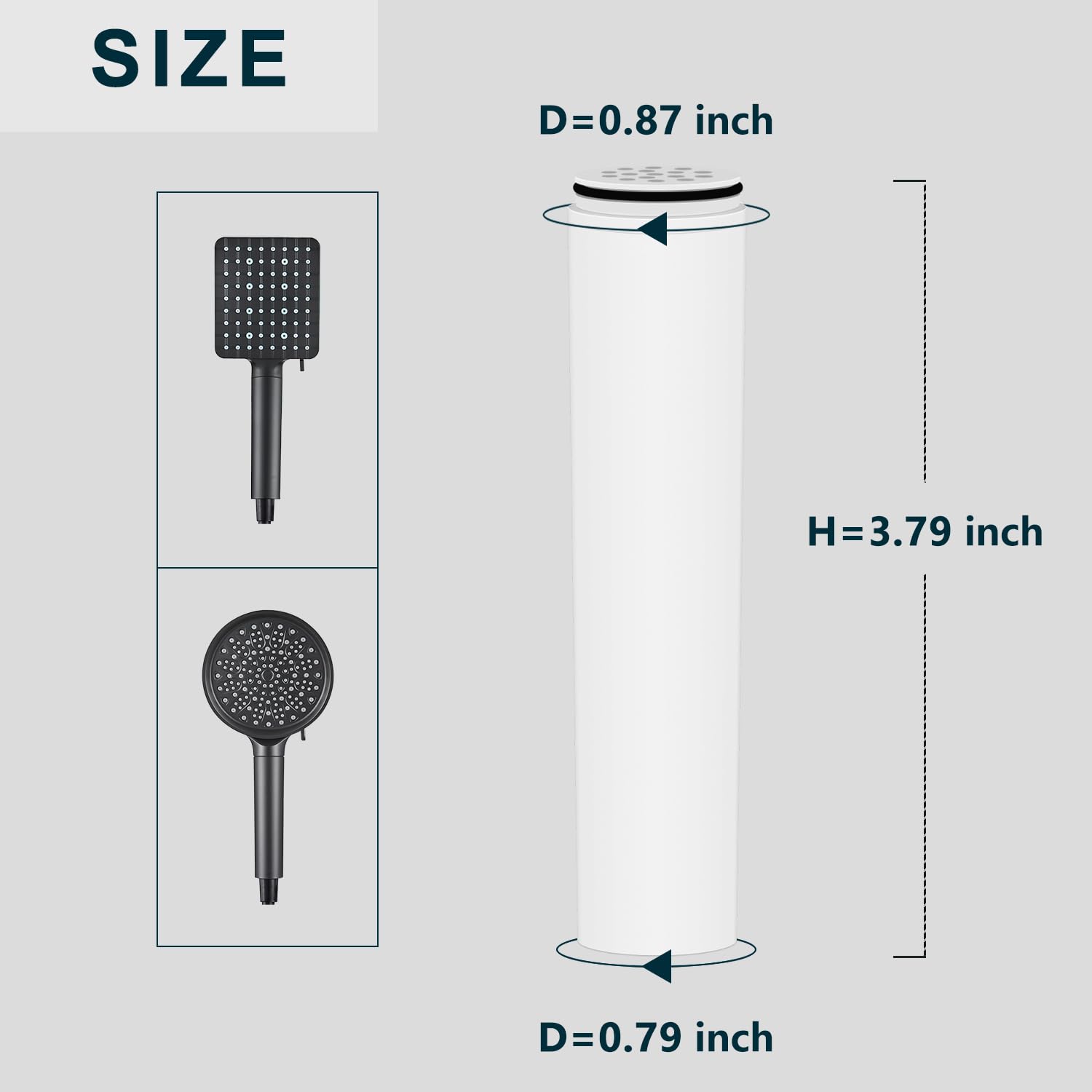 AWO 2 Pack Replacement Shower Head Filter Cartridge - Compatible With PWERAN & Fitespot, Multi-Stage Hard Water Filter