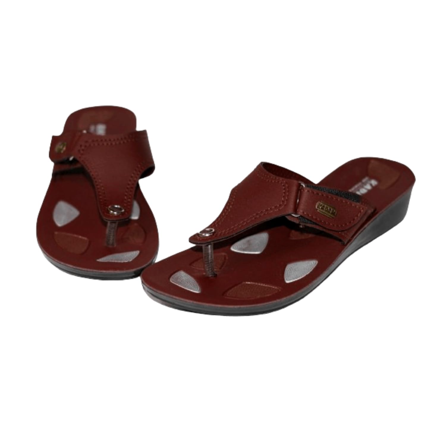 Kadam PU Footwear Skid Resistant Slippers for Women | Lightweight | Soft and Comfortable| Indoor & Outdoor Chappal | Flip Flop Sandal for Women (Brown, 7) (B0CS34TGBQ) Amazon Price History, Amazon Price Tracker