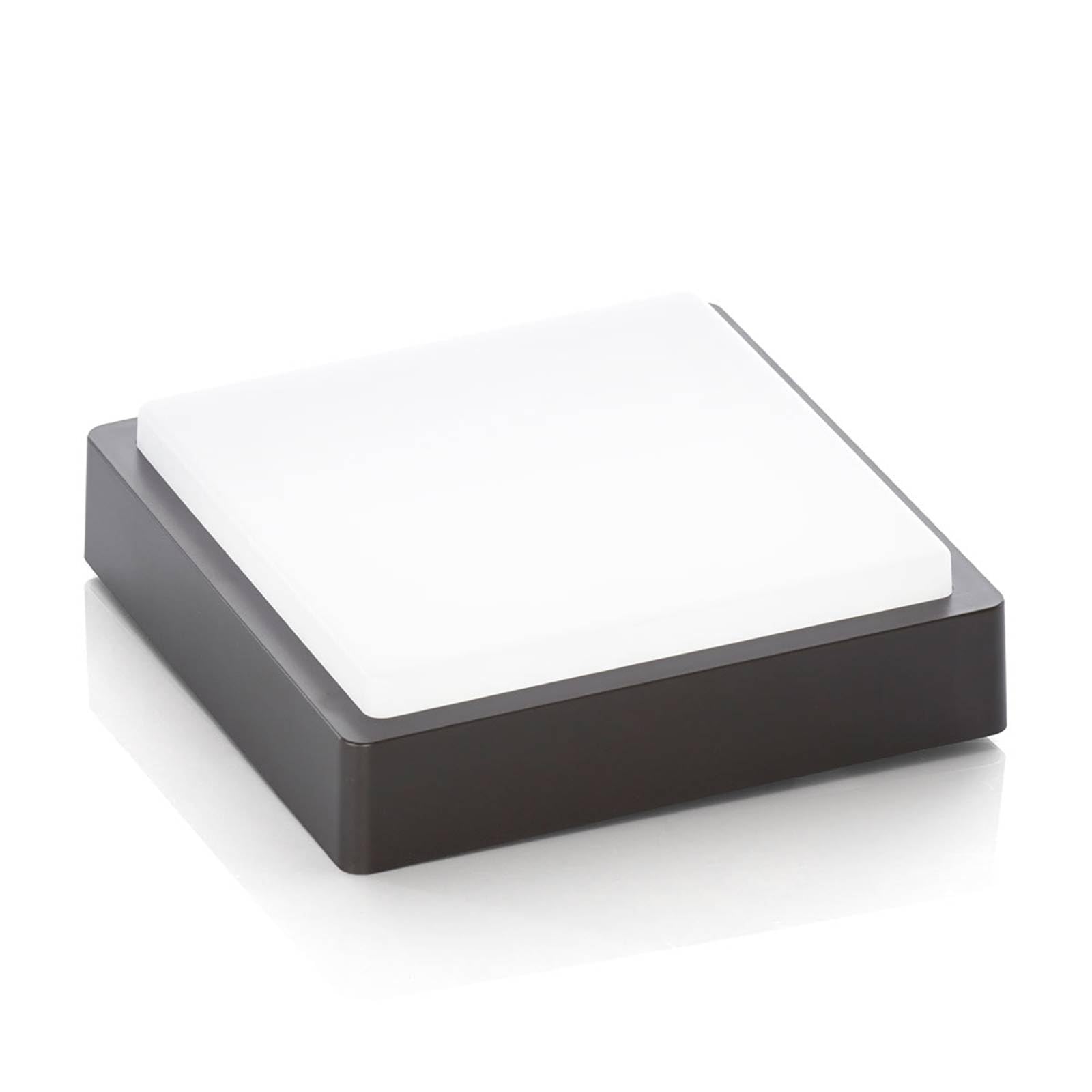 Lindby LED Lámparas de techo Nermin (Moderno) en Negro hecho Plástico (1 llama, lámpara exterior para el jardín, la terraza balcón y vivienda