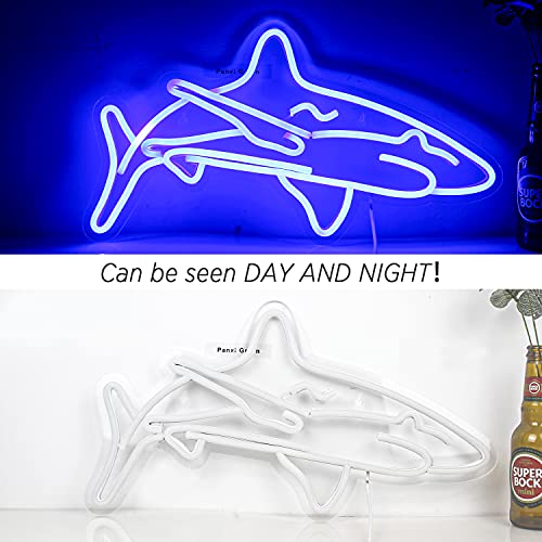 Ineonlife Shark Led Neon Sign For Bedroom Blue Neon Signs Wall Decorative 17’’X9’’ Acrylic Usb Powered Unique Night Light For Boys Gifts Living Room Shop Hotel Bar Party Supplies #TOP3