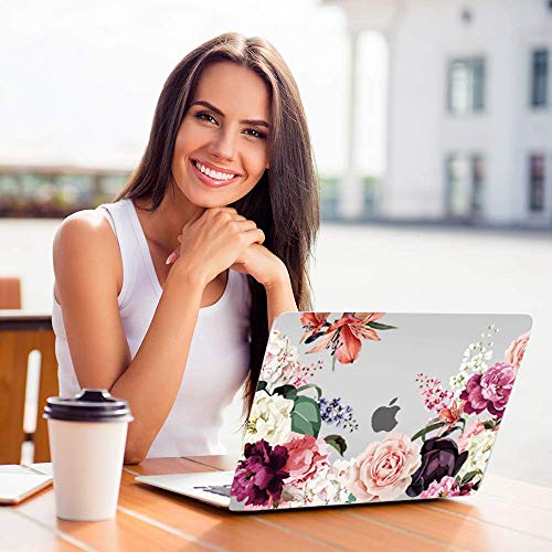 Lapac Compatible With Macbook Pro 15 Inch Case 2019 2018 2017 2016 A1990 A1707, Floral Macbook Pro 15 Flower Case, Soft Touch Matte Hard Shell Case Cover For Macbook Pro 15 Inch With Keyboard Cover #TOP5