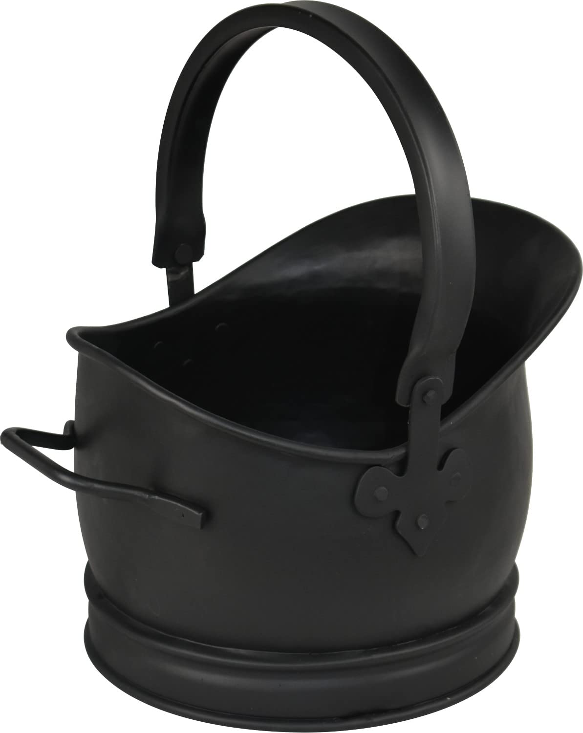 Sterling Ventures Black Steel Sallet Coal Bucket Scuttle Hod Antique Style (Small)