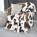 Chickwin Kuscheldecke Flauschig Decke 120x150 cm Flanell Fleecedecke Dackel, Wohndecke Fluffy Blanket Weich und Warme als Sofadecke Couchdecke Tagesdecke