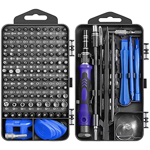 Precision Screwdriver Sets SOOKEY 142 in 1 with 118 Magnetic Bits Work for iPhone,Laptop,Tablet,PC,Xbox,PS4,Nintendo,Computer (Blue)