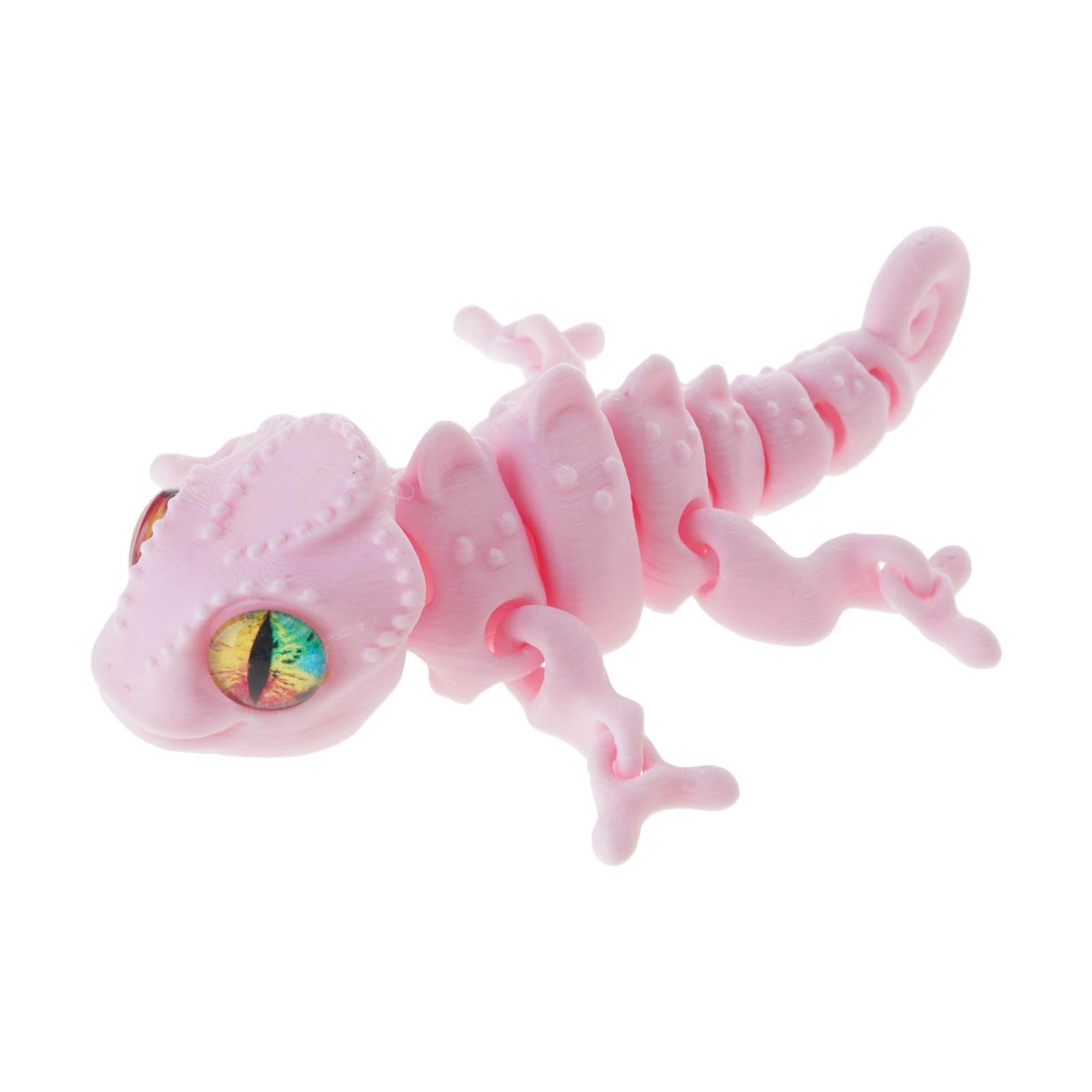 ljhnba Miniature Gradients Color Reptiles Statue Articulated Joints Decoration Compact Desk Decors