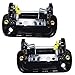 AutoandArt Brock Replacement Driver and Passenger Outside Outer Black & Chrome Door Handle Compatible with Pickup Truck 6922089111 6921089111