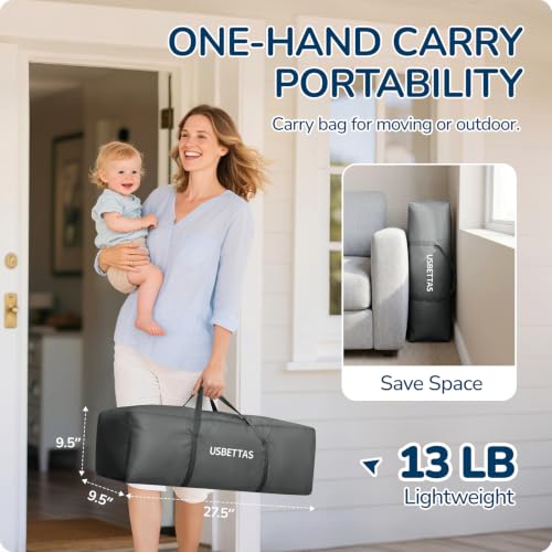 Image of Foldable Baby Playpen, 50 inchx50 inch, Dark Gray