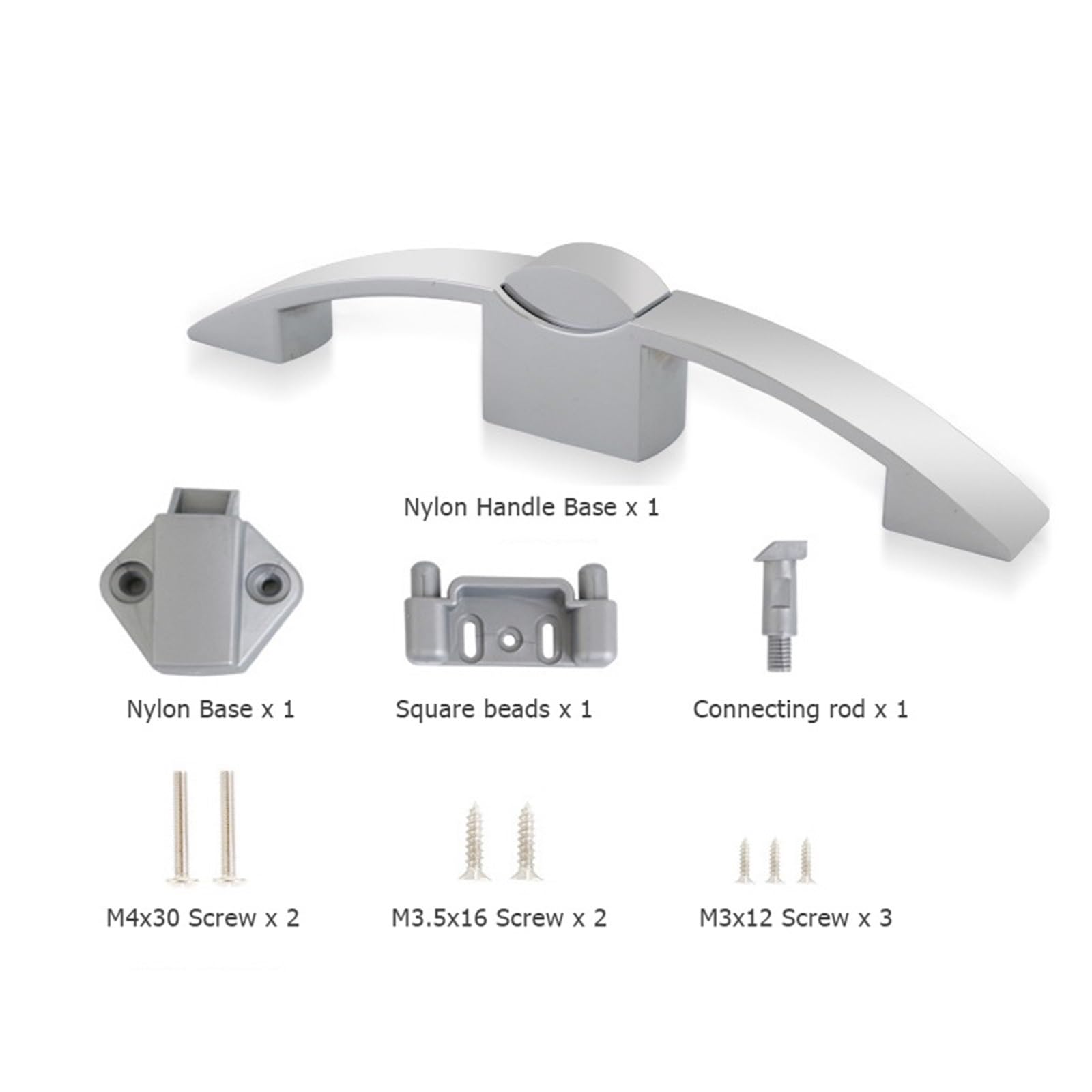 Camper Auto Push-Lock mit Griff RV Caravan Boot Wohnmobil Schrank Schublade Riegel Knopf Schlösser for Möbel Griff Hardware 1 Stücke(Bright Chrome 128mm)