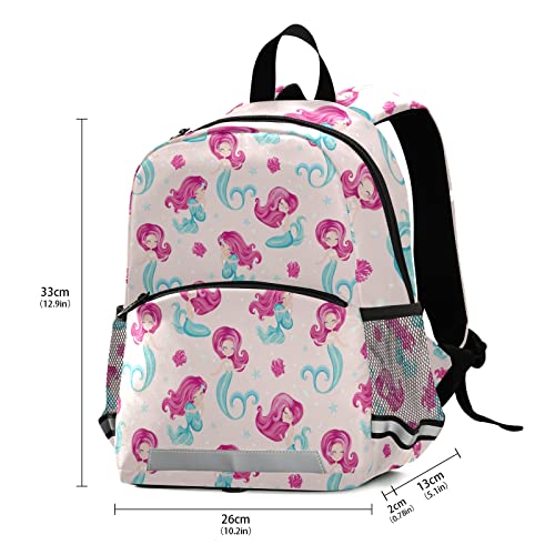 Cute Mermaid Kid's Toddler Backpack for Boys Girls Preschool Nursery with Safety Leash3