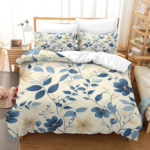 Housse de couette microfibre hypoallergénique ultra douce à effet 3D