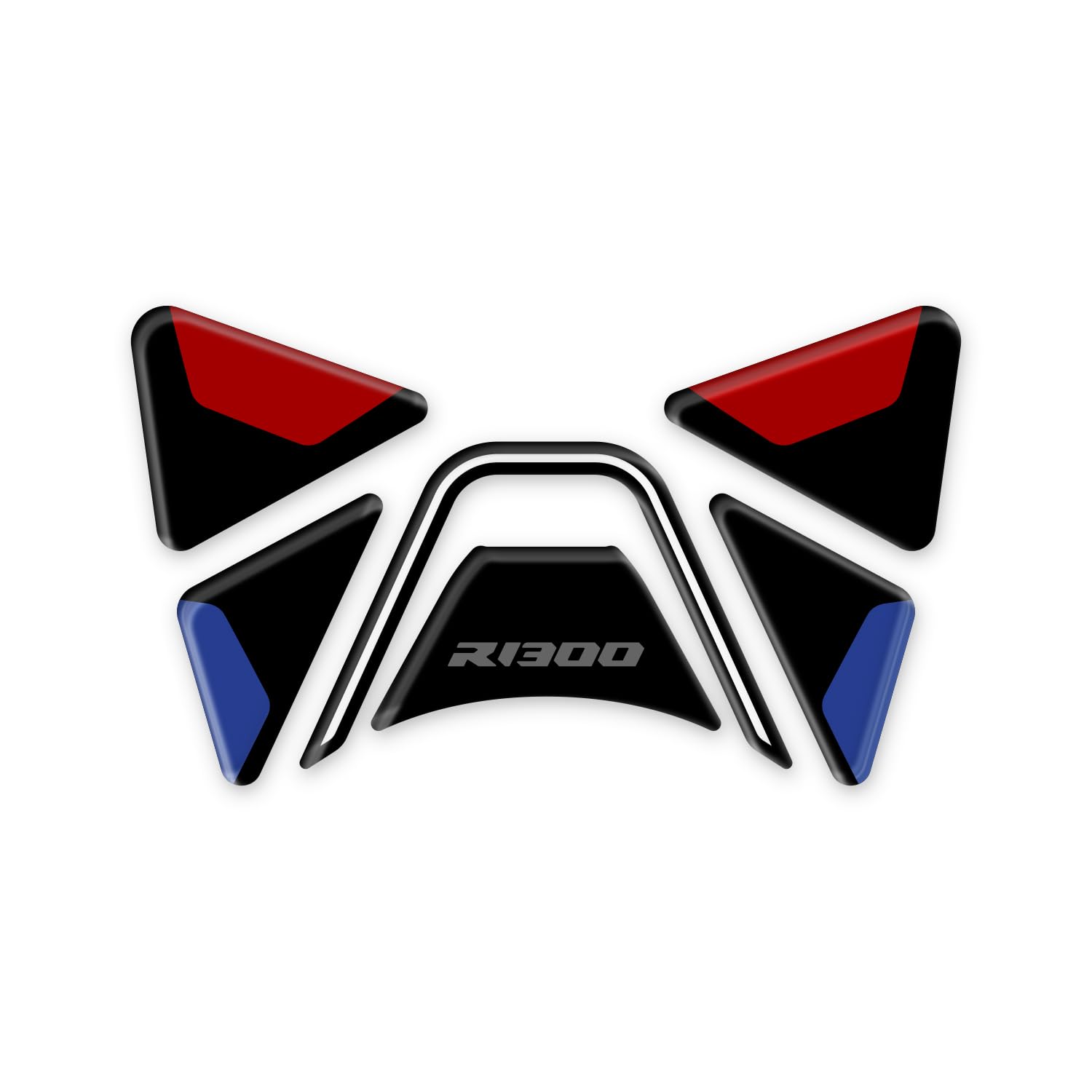 Kit de adhesivos para compartimento portaobjetos, de resina 3D, compatible con BMW R 1300 GS 2024 en adelante AST-003 (Trophy)