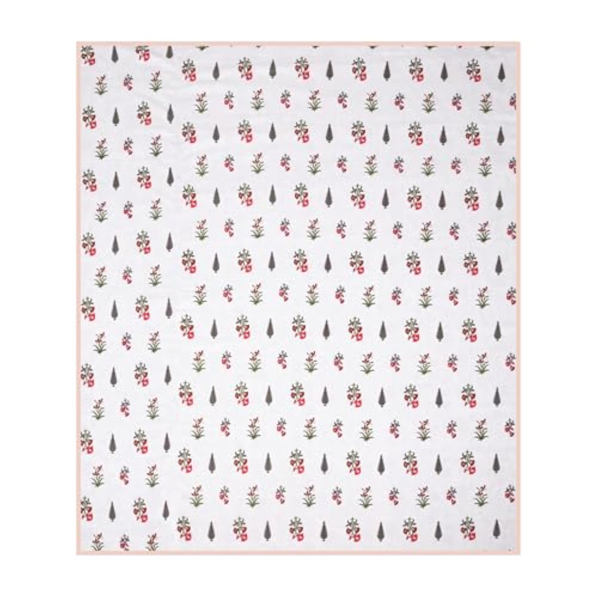 Pure Cotton Jaipuri Dohar for Single Bed, Reversible AC Blanket