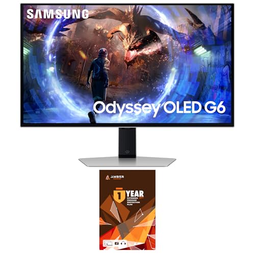 Image of Samsung LS27DG602SNXZA 27 Inch Odyssey OLED QHD 360Hz Gaming Monitor with 1 Year Amber Protection Extension Plan (2024)