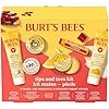 Burt’s Bees Christmas Gifts – Tips and Toes Kit, 6 Travel Size Products for Stocking Stuffers – Pomegranate Moisturizing Lip Balm, 2 Hand Creams, Foot Cream, Cuticle Cream, and Hand Salve