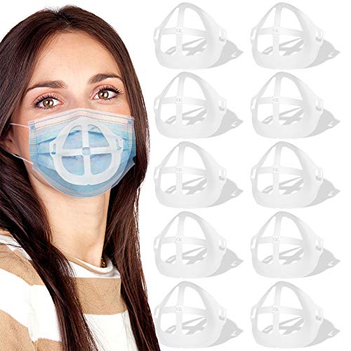 3D Face Inner Bracket Cradle Frame Lipstick Protector for Comfortable Breathing Keeping Fabric off Mouth and Creating More Breathing Space (10Pcs)