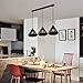 Produktbild LY-JFSZ Hängeleuchte,E27 Perfekte Metall Runde Pendelleuchte Beleuchtung Geeignet Für Home Kitchen Restaurant Wohnzimmer Dekoration 3 Lampen Schwarz