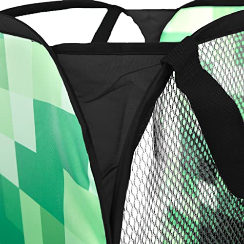 Jay Franco Minecraft Creeper 80L Pop-Up Laundry Basket - Hamper for Clothes or Toys, Green - Minecraft, 14.17 x 14.17 x 22.83 inches - Image 3