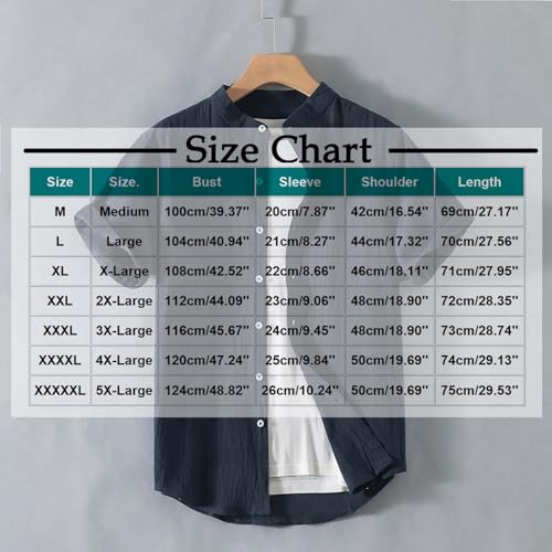 Mens Linen Shirts Summer Casual Button Down Lapel Collar Work Office Shacket Jackets Short Sleeve Flowy Boho Beach Tees3