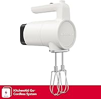 Vista 2 de KitchenAid Go Cordless Hand Mixer - battery included, KHMR762, Porcelain White